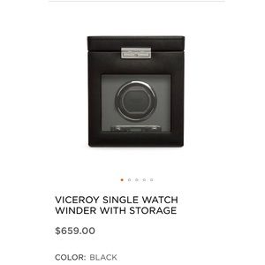 WOLF Viceroy Single Watch Winder with Storage
